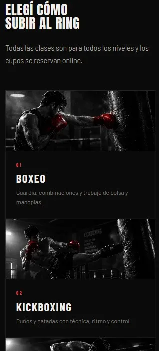Box Club Tucumán: Disciplinas