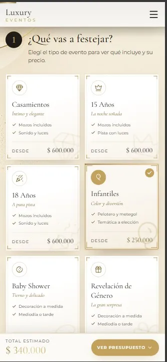Captura de Luxury Eventos